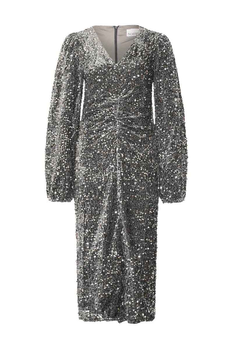 Kjole   Teagan Lg Dress   Asphalt Silver Grey fra Noella