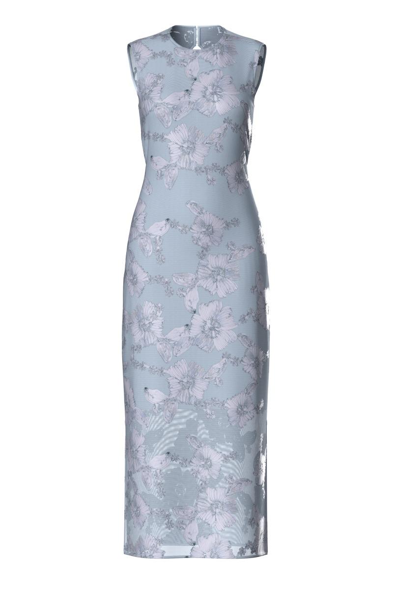 Y.a.s   Kjole     Floree Sl Long Dress S.   Show Halogen Blue fra Yas