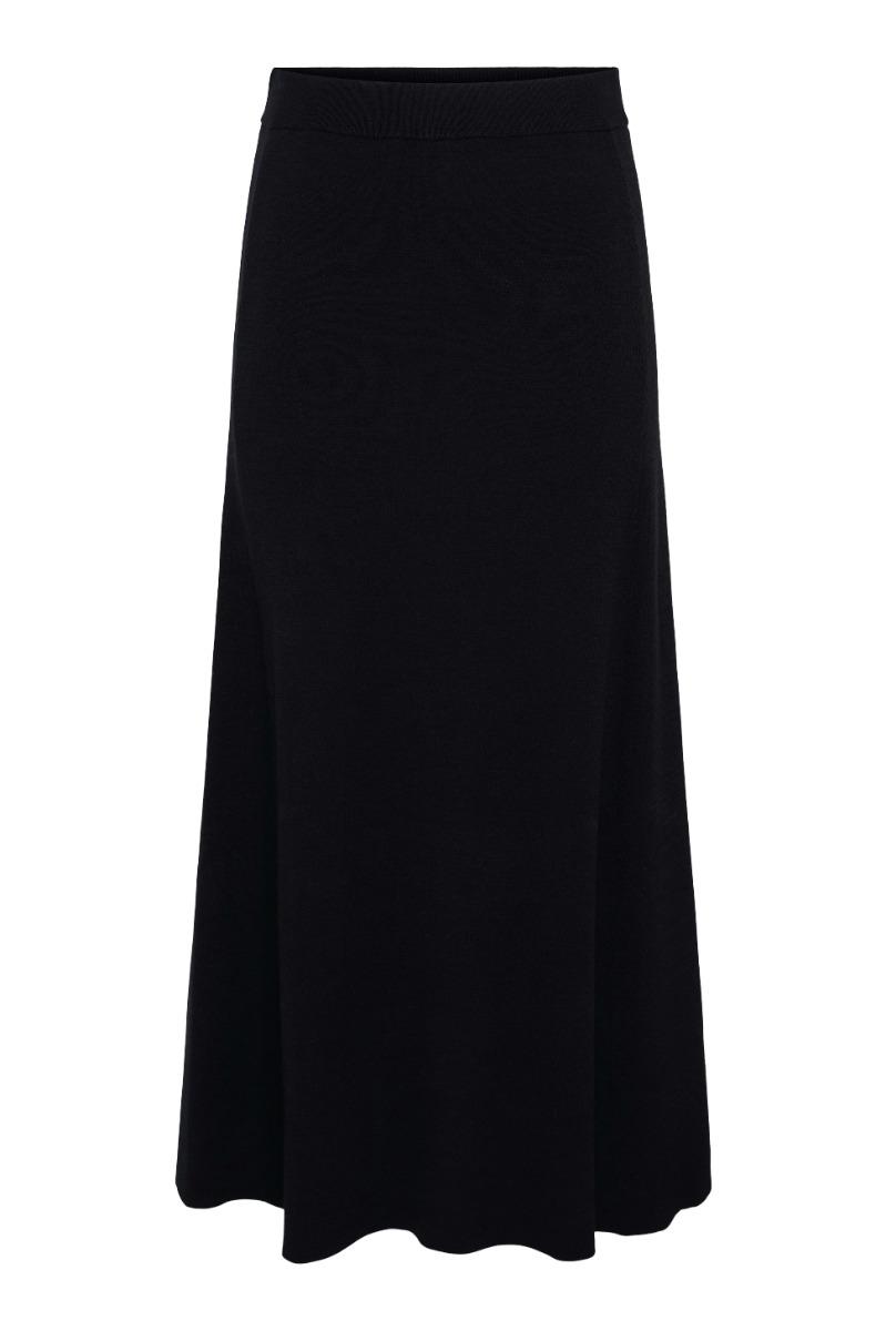 Y.a.s   Nederdel   Fonny Hw Ankle Knit Skirt   Black fra Yas