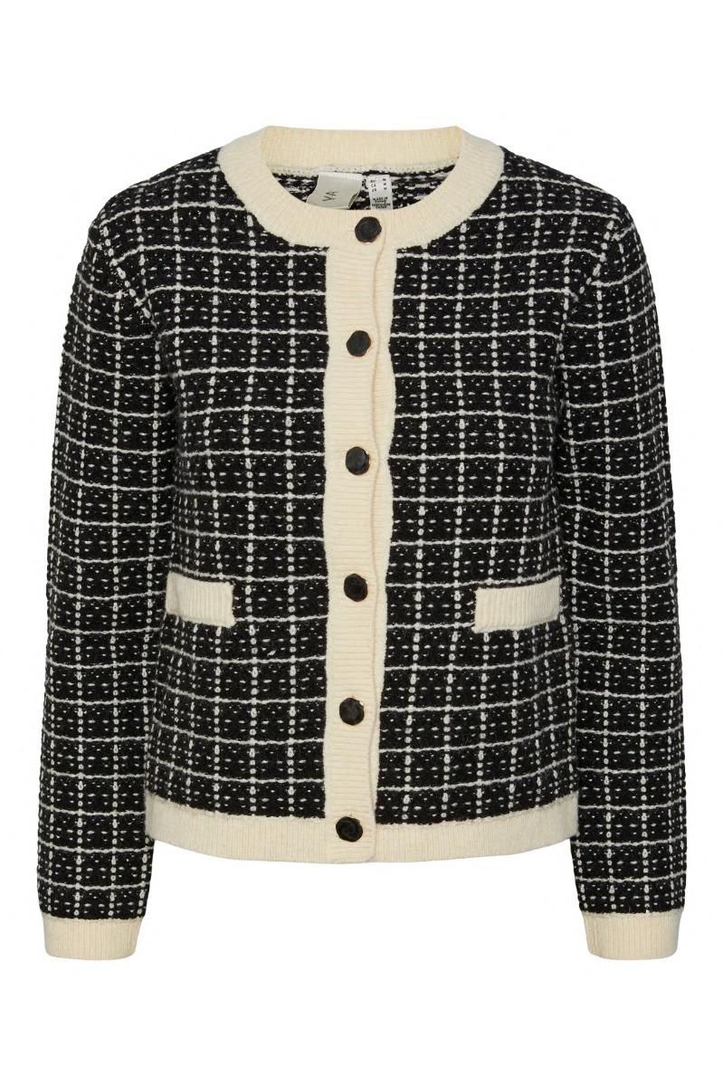 Y.a.s   Cardigan     Livia Ls Short Knit Cardigan S.   Black fra Yas
