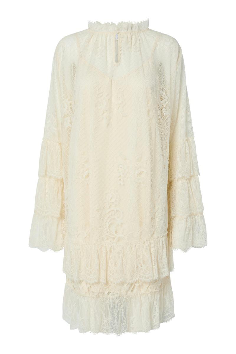 Y.a.s   Kjole   Neo Ls Lace Dress   Birch (levering Slut Marts) fra Yas
