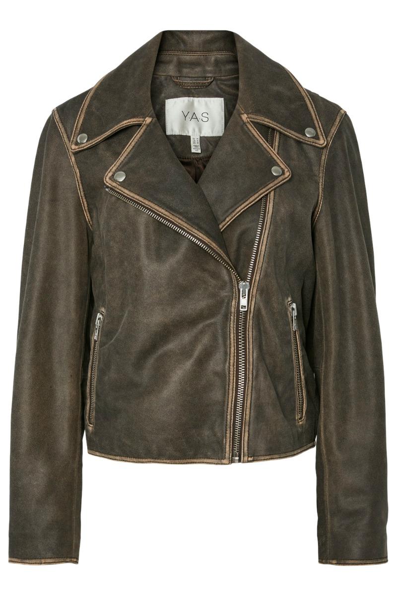 Y.a.s   Jakke    Pixie Leather Jacket   Amphora fra Yas