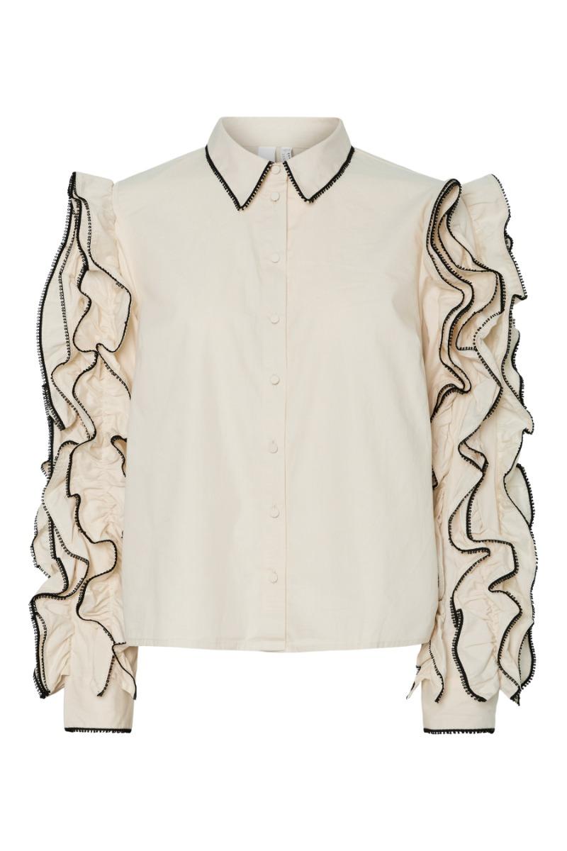 Y.a.s Bluse Reala Ls Shirt Birch fra Yas