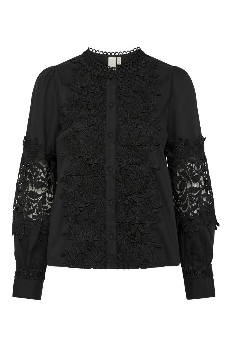 Y.a.s   Skjorte    Semira Ls Shirt   Black fra Yas