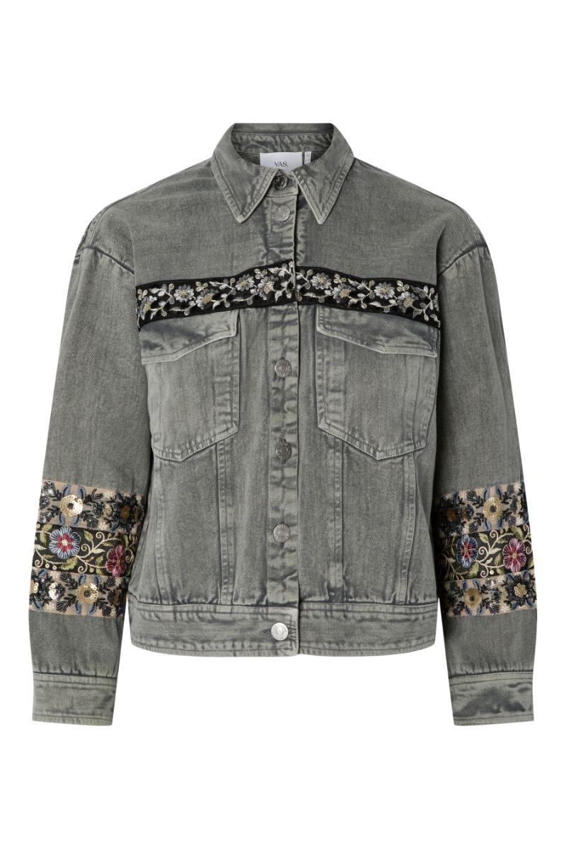 Y.a.s   Jakke    Vision Ls Oversize Jacket   Fest Medium Grey Denim (levering Start Marts) fra Yas