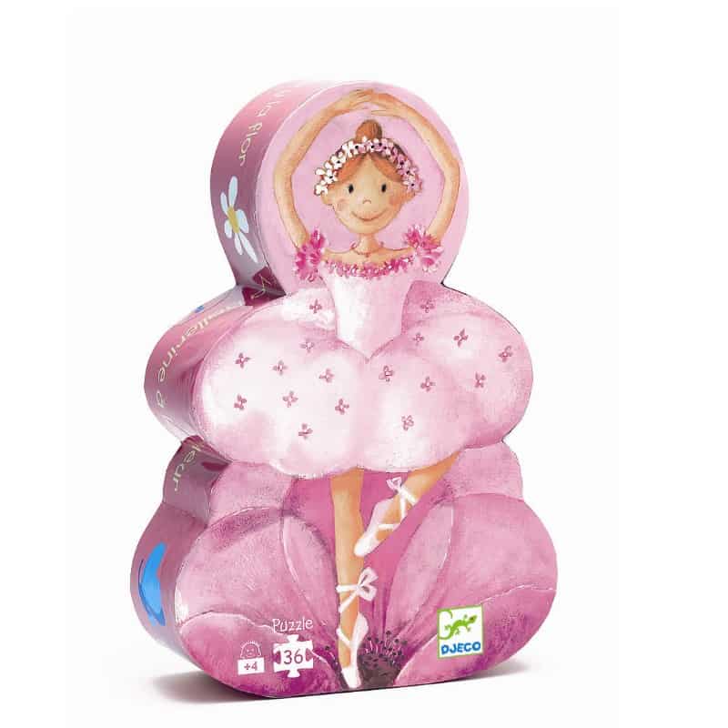 Silhuet Puslespil   Ballerina 36 Brikker fra Djeco