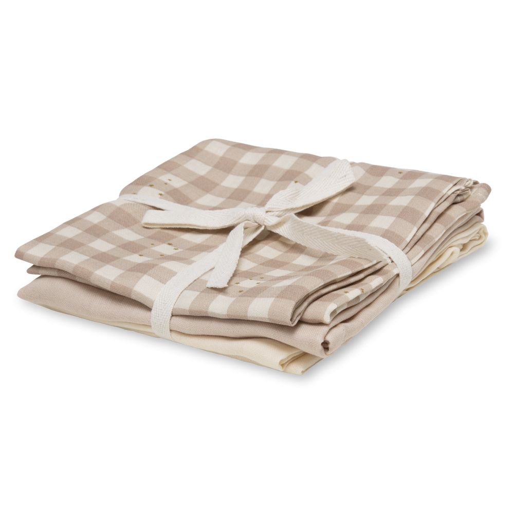 Bora Stofbleer 3 Pak   Stardust Check Beige fra That's Mine
