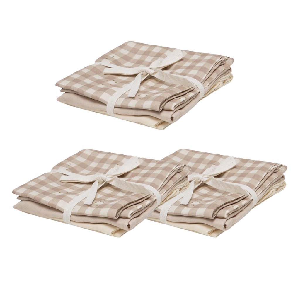Stofbleer   Stardust Check Beige 3 X 3 Stk. fra That's Mine