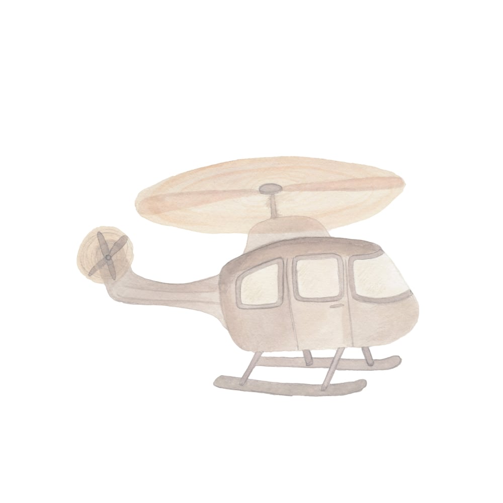 Wallsticker Helikopter   Multi fra That's Mine