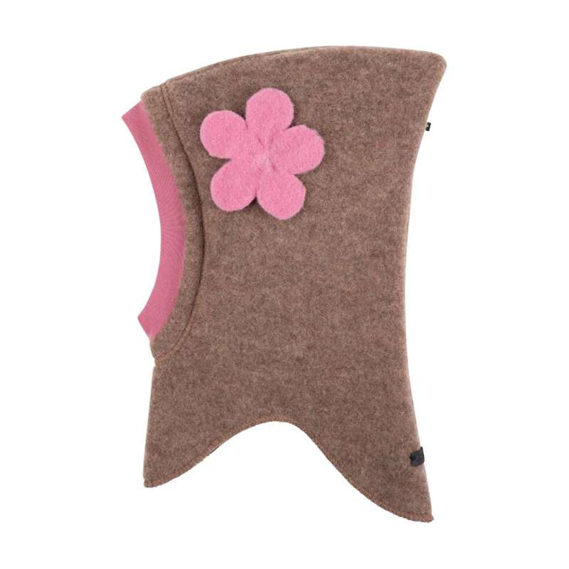 Elefanthue M. Blomst   Uld Fleece   Walnut fra Pure Pure