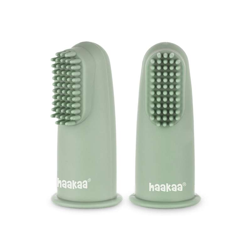 Fingertandbørste   Pea Green fra Haakaa