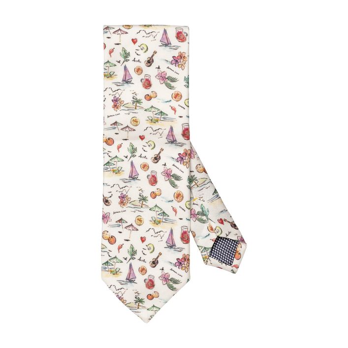 Motif Print Silk Tie fra Eton