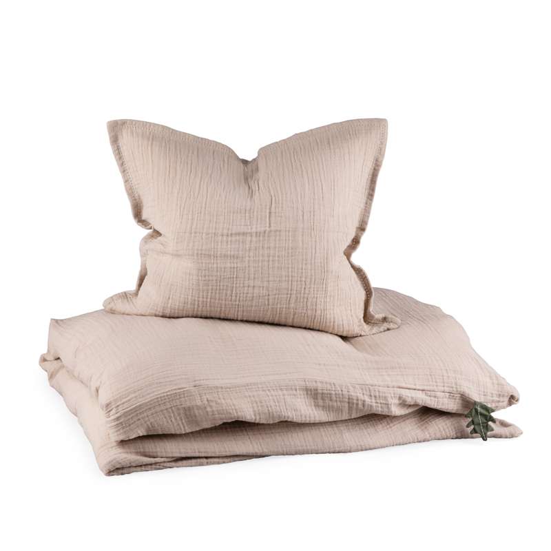 Sengetøj   Junior   Musselin   Seabreeze Beige fra Sebra