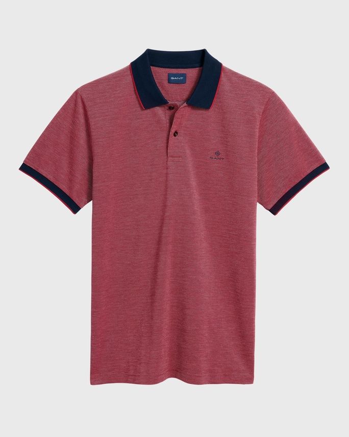 O1. 4 Col Oxford Pique Ss Rugg fra Gant