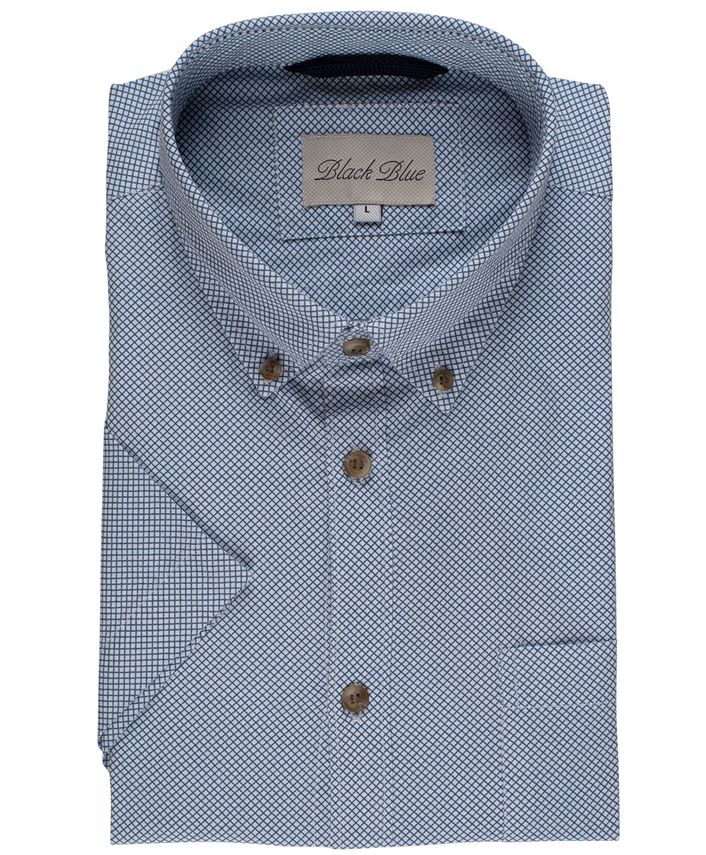 Mens Short Sleeve Shirt fra Black Blue