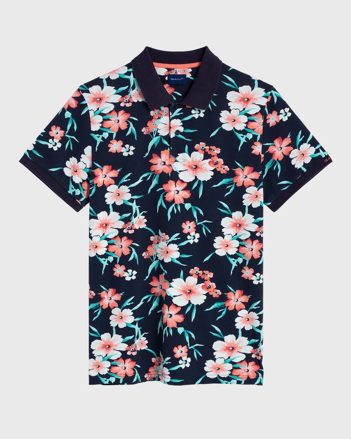 O2. All Over Floral Pique Ss R fra Gant