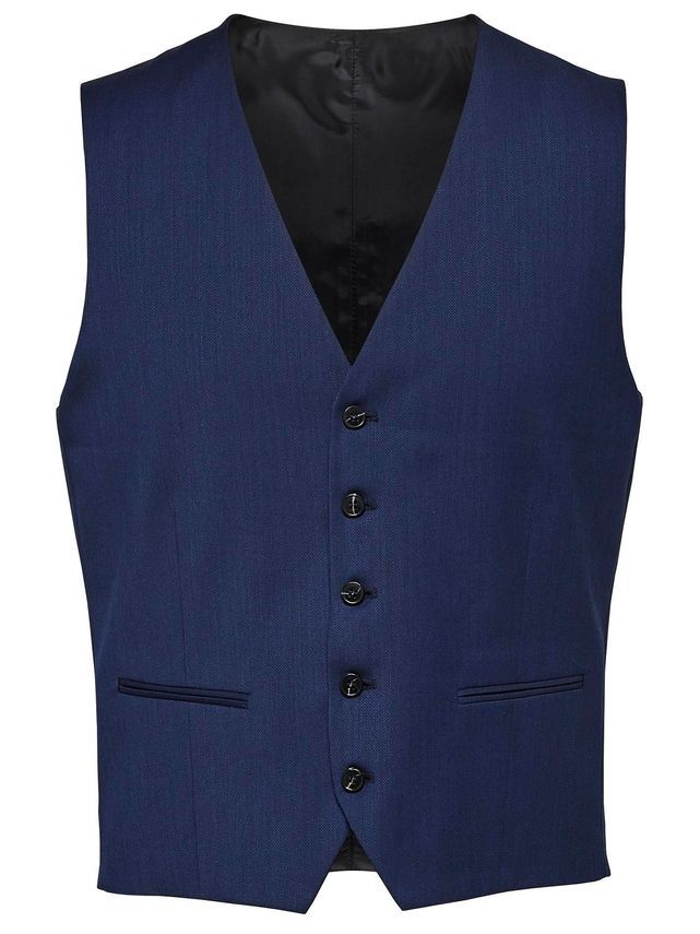 Slhslim Mylobill Blue Waistcoa fra Selected