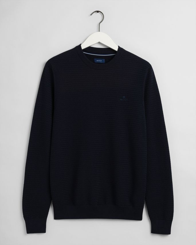 D1. Basketweave Crew Warm Sun fra Gant