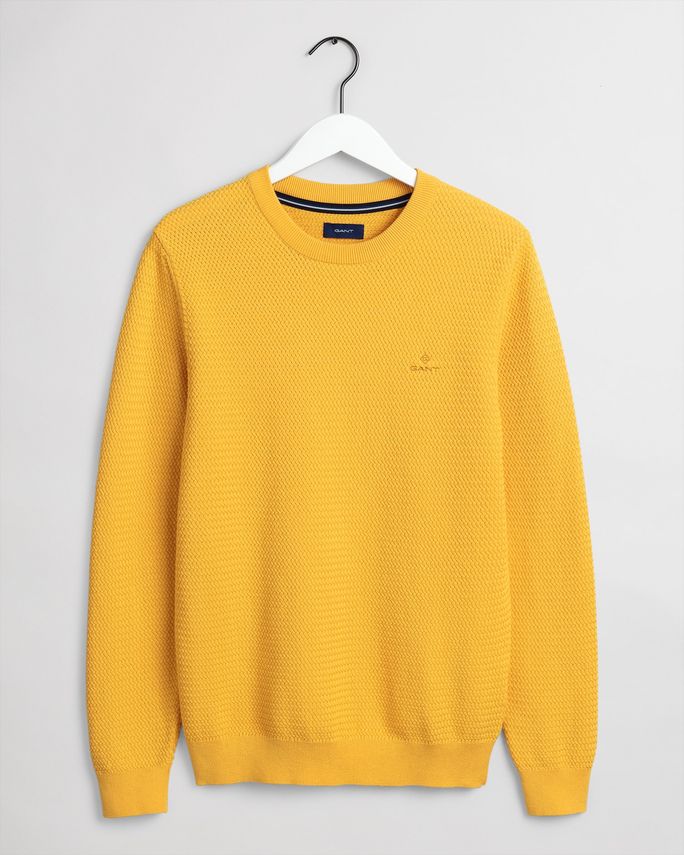 D1. Basketweave Crew Warm Sun fra Gant