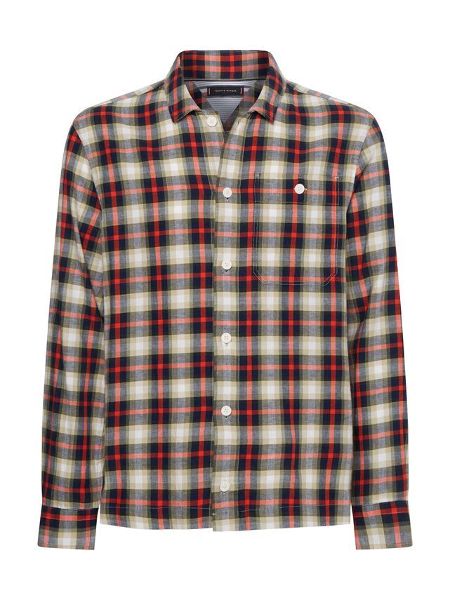 Cotton Linen Tartan Shirt fra Tommy Hilfiger