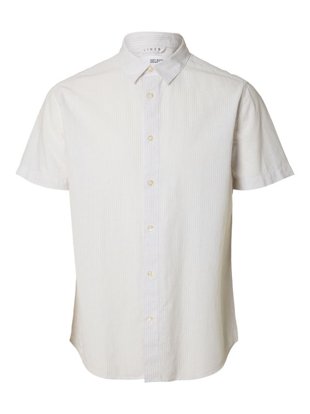 Slhregnew Linen Shirt Ss Class fra Selected