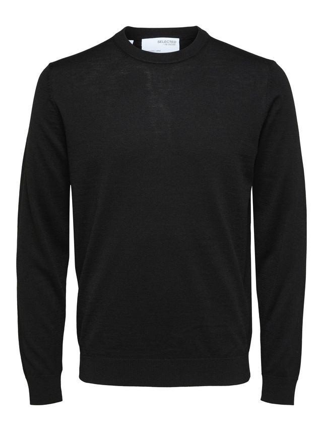 Slhtown Merino Coolmax Knit Crew B fra Selected