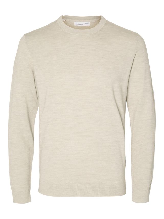 Slhtown Merino Coolmax Knit Crew B fra Selected