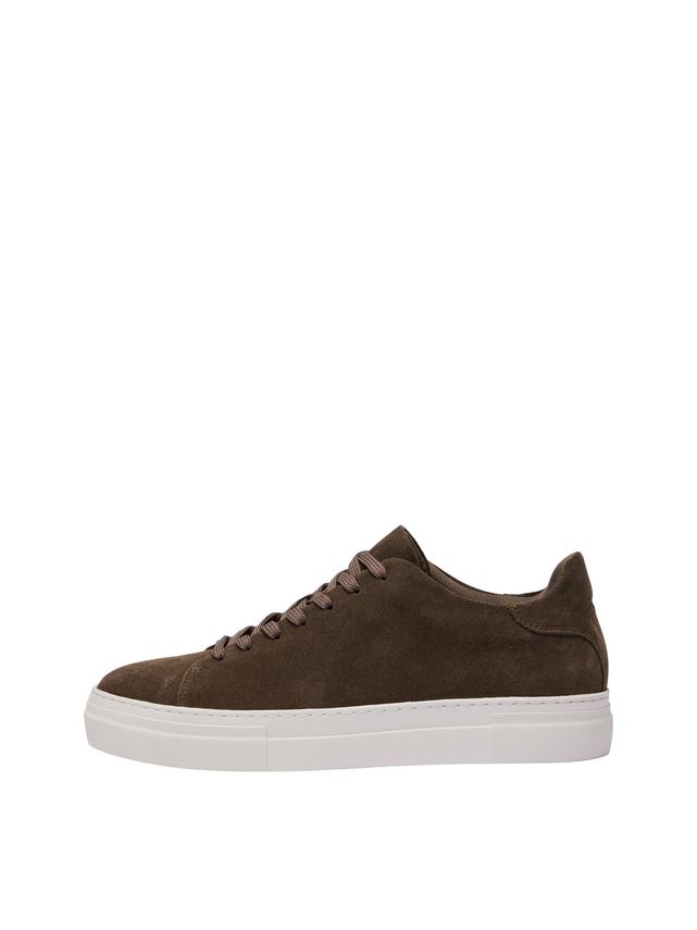 Slhdavid Chunky Clean  Suede Traine fra Selected