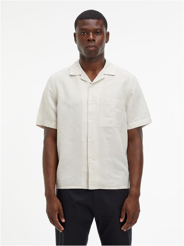 Linen Short Sleeve Shirt fra Calvin Klein