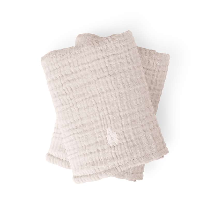 Pusleunderlag 6 Lag   2 Stk.   Muslin   Rose fra Sebra