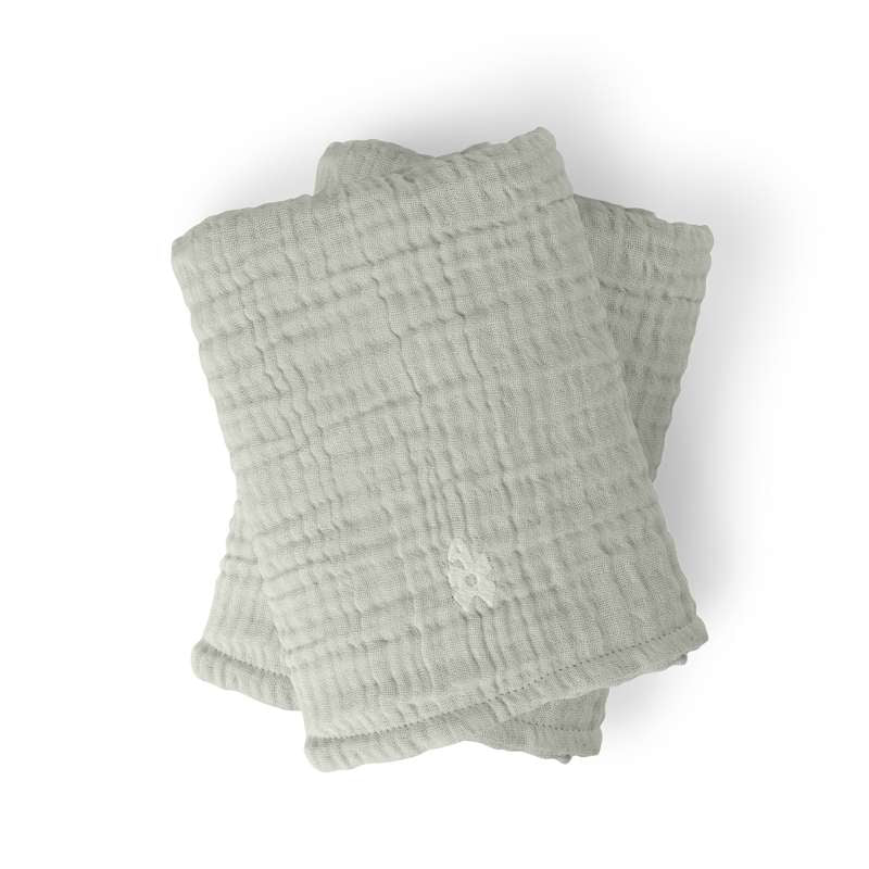 Pusleunderlag 6 Lag   2 Stk.   Muslin   Green fra Sebra