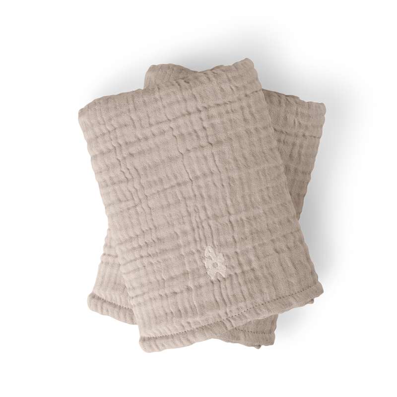 Pusleunderlag 6 Lag   2 Stk.   Muslin   Beige fra Sebra