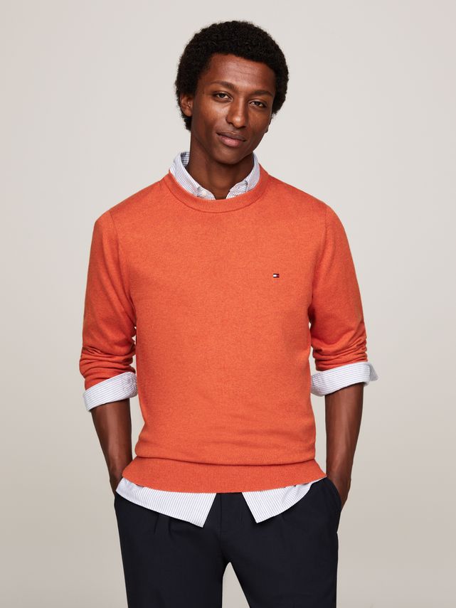 Pima Org Ctn Cashmere Crew Neck fra Tommy Hilfiger