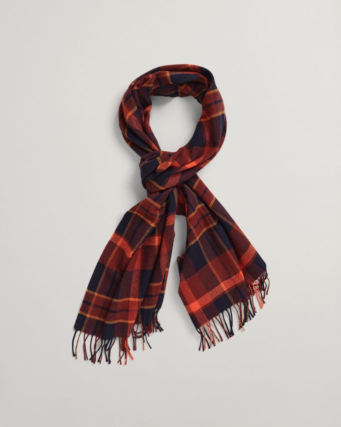 D2. Wool Check Scarf fra Gant