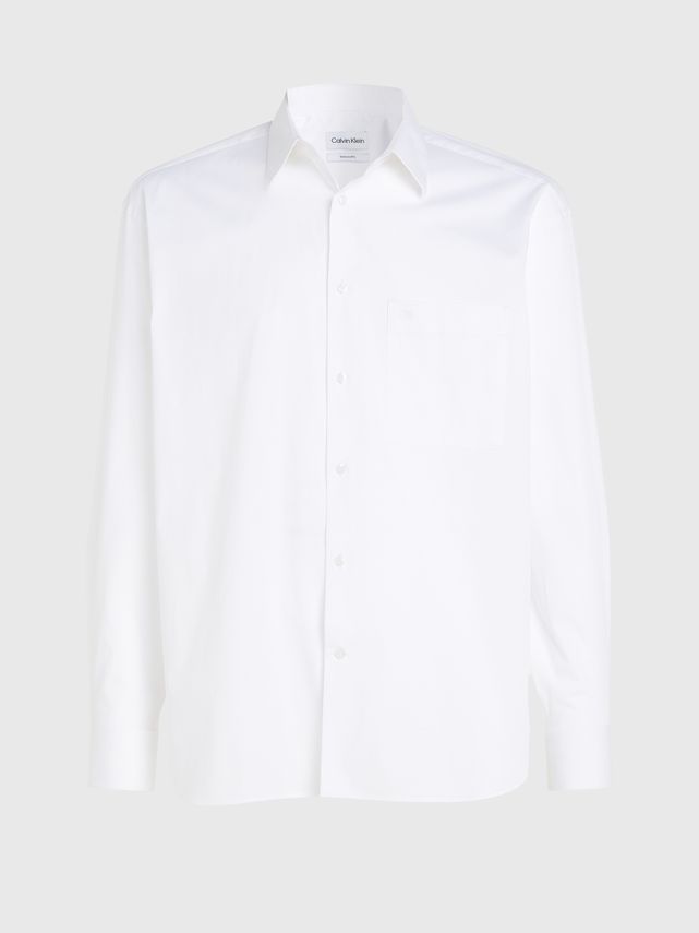 Stretch Poplin Relaxed Fit Shirt fra Calvin Klein