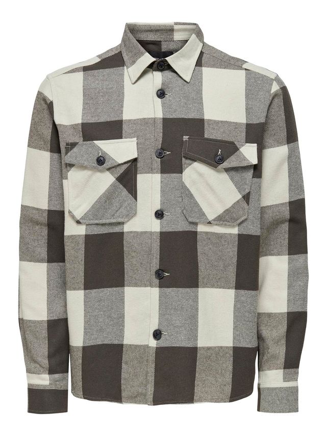 Onsmilo Ls Check Overshirt Noos fra Only & Sons