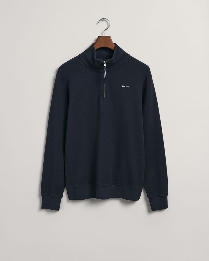 Waffle Texture Half Zip fra Gant