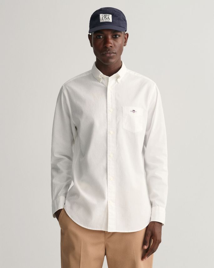 Reg Cotton Linen Shirt fra Gant
