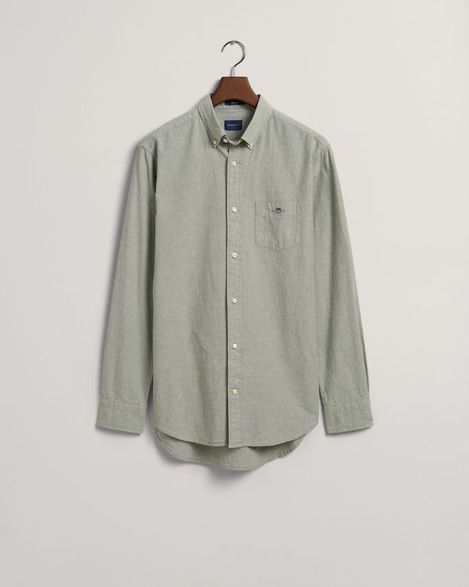 Reg Cotton Linen Shirt fra Gant