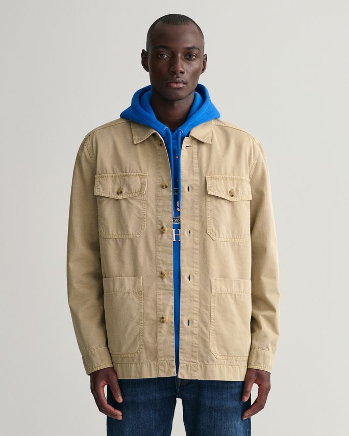Gmnt Dyed Twill Overshirt fra Gant