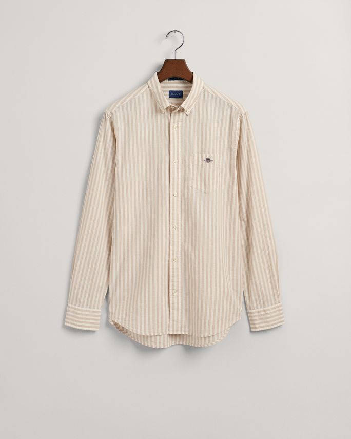 Reg Cotton Linen Stripe Shirt fra Gant