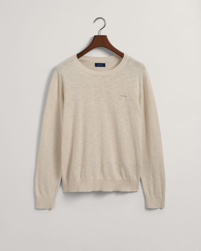 Cotton Linen C Neck fra Gant