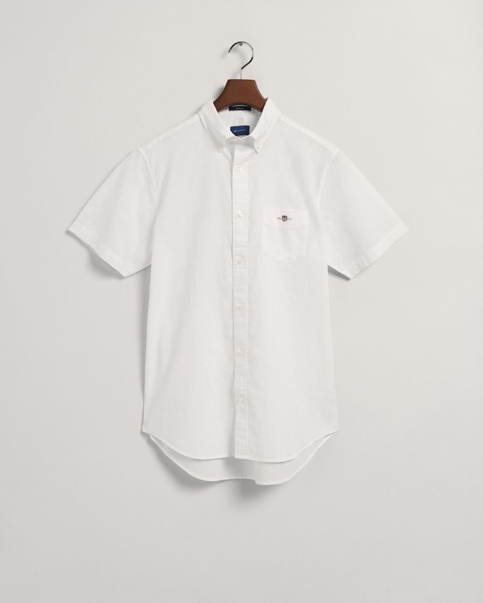 Reg Cotton Linen Ss Shirt fra Gant