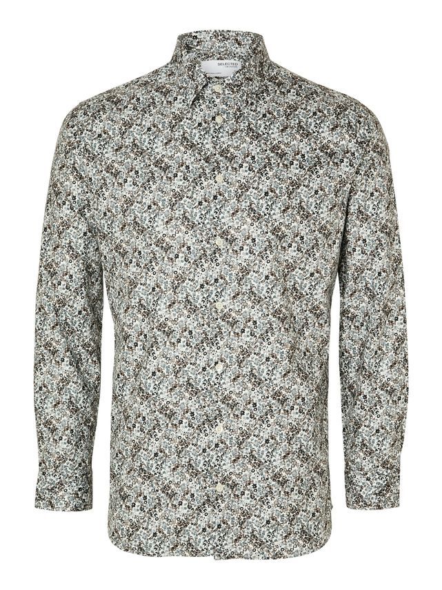 Slhslimsoho Ethan Aop Shirt Ls B No fra Selected