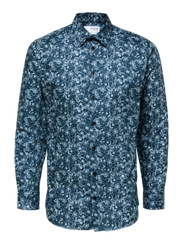 Slhslimsoho Ethan Aop Shirt Ls B No fra Selected