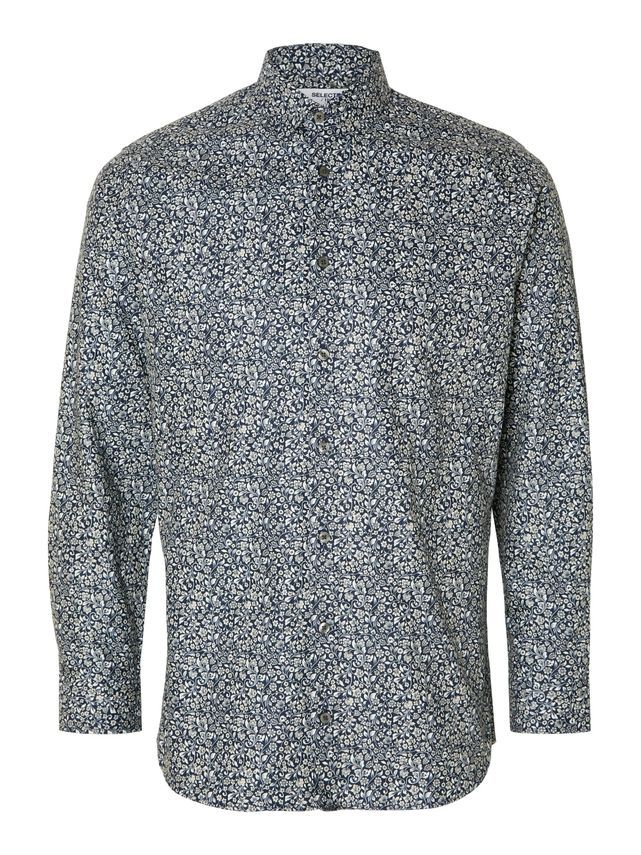 Slhslimsoho Ethan Aop Shirt Ls B No fra Selected