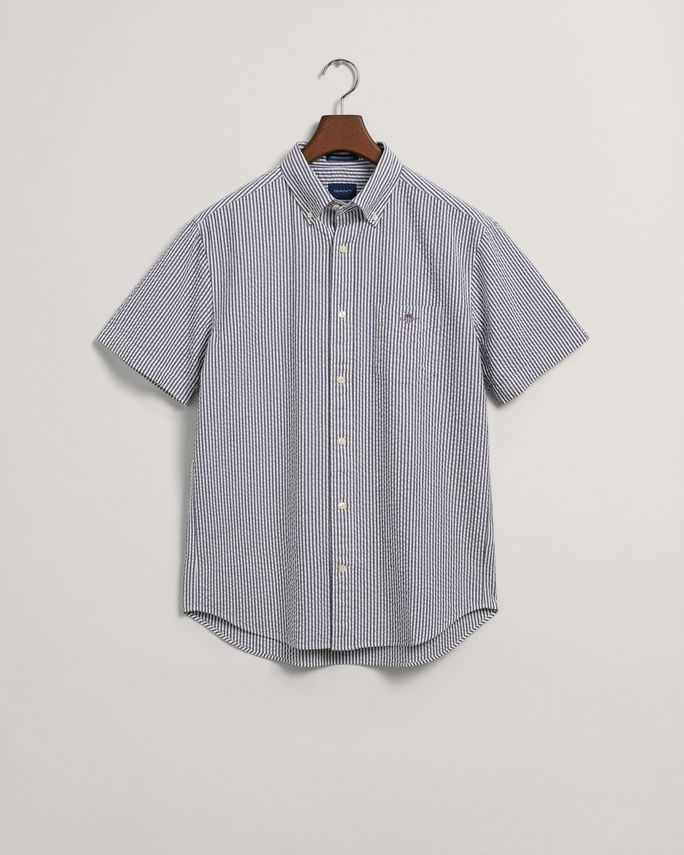 Reg Ut Seersucker Ss Shirt fra Gant