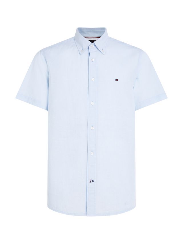 Airy Cotton Linen Rf Shirt S S fra Tommy Hilfiger