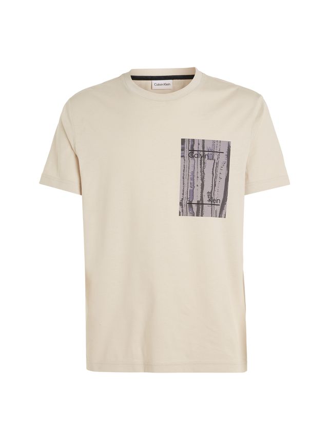 Concrete Chest Print T Shirt fra Calvin Klein
