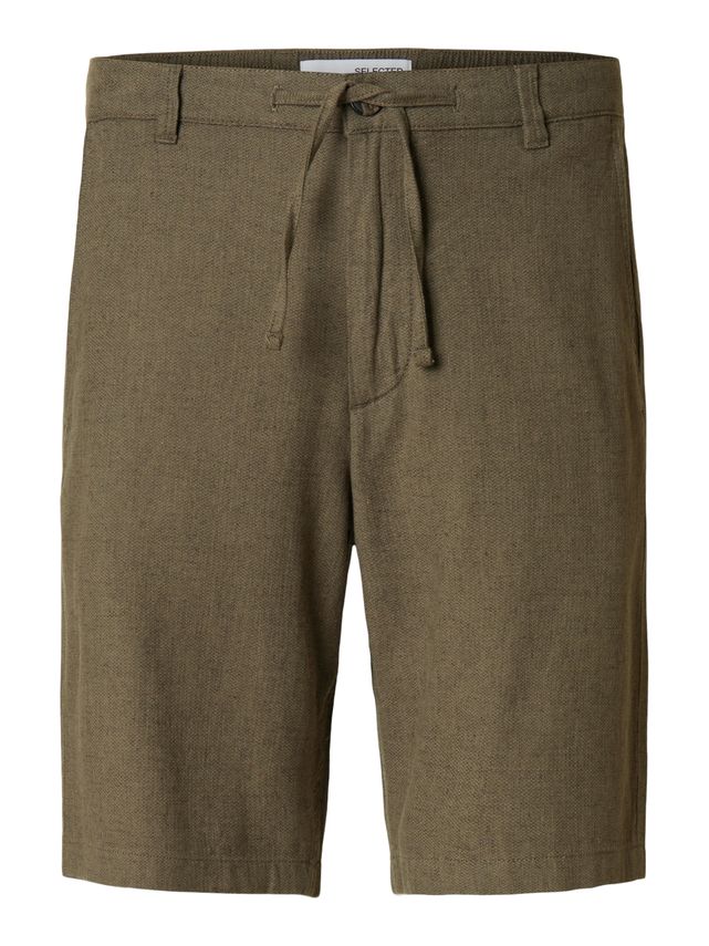 Slhregular Brody Linen Shorts Noos fra Selected